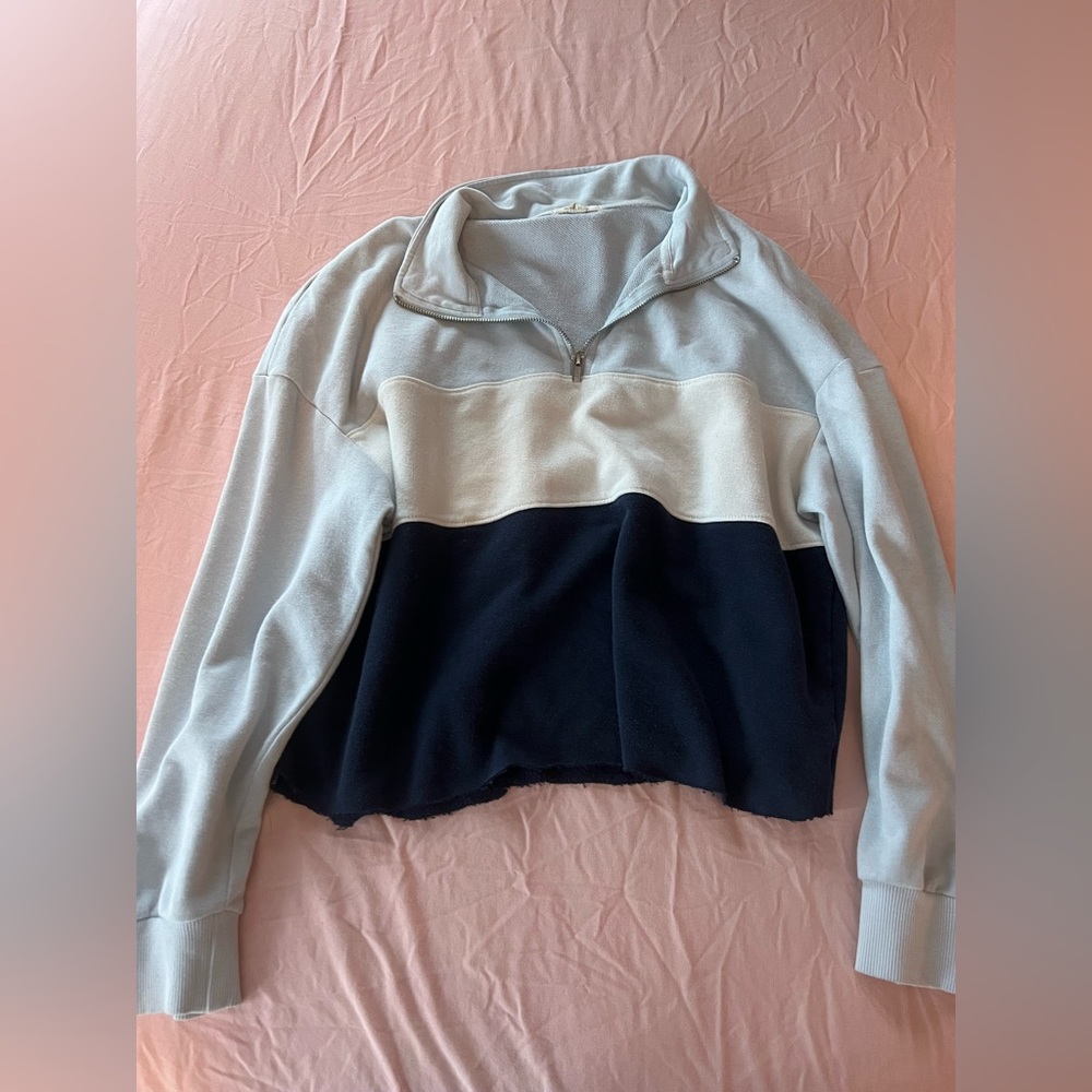 Blue Crop Sweatshirt